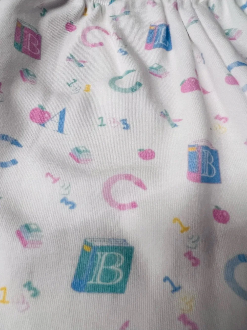 Lullaby Set Kids' Two-Piece Pajama Set with Pastel Alphabet Blocks Size 4T